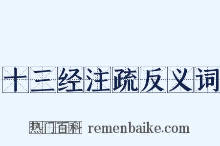 十三经注疏反义词是什么意思的图片